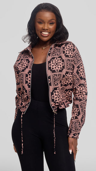 Safari by Vivo Zipped Jacket in Kitenge - Uhuru Print