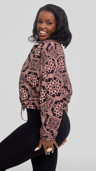 Safari by Vivo Zipped Jacket in Kitenge - Uhuru Print