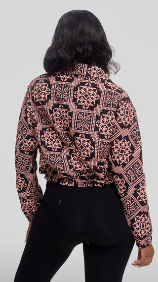 Safari by Vivo Zipped Jacket in Kitenge - Uhuru Print