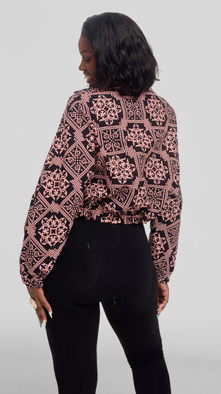 Safari by Vivo Zipped Jacket in Kitenge - Uhuru Print