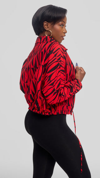 Safari by Vivo Zipped Jacket in Kitenge - Shaba Print
