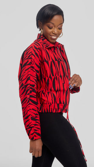 Safari by Vivo Zipped Jacket in Kitenge - Shaba Print