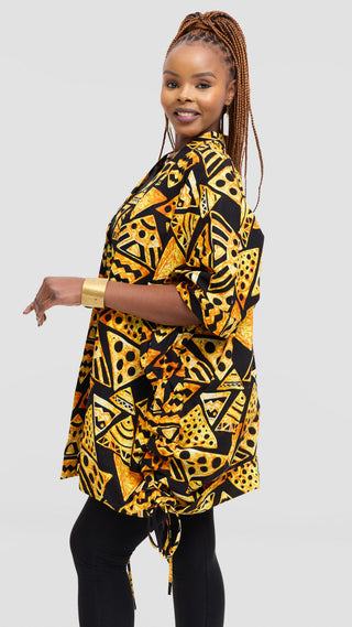 Safari by Vivo Zehra Short Kimono in Kitenge - Twane Print