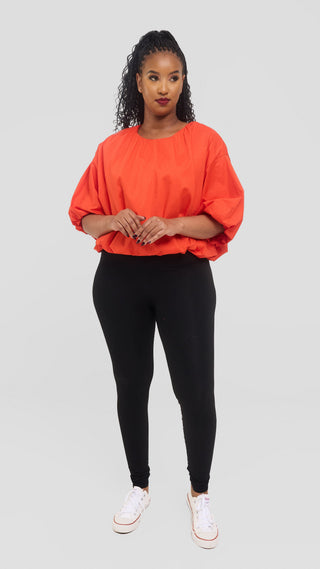 Safari by Vivo Wide Sleeve Top in Cotton - Orange