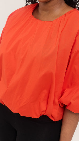 Safari by Vivo Wide Sleeve Top in Cotton - Orange