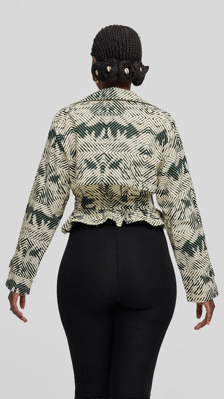 Safari by Vivo Short Trench Coat in Kitenge - Leti Print