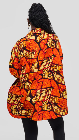 Safari Tafari Highlow Top in Kitenge - Avena Print