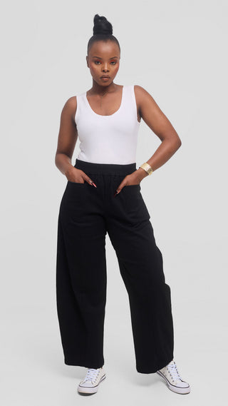Safari by Vivo Barrel Pants in Cotton - Black