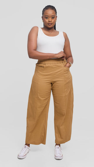 Safari by Vivo Barrel Pants in Cotton - Khaki Tan