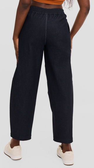 Safari by Vivo Barrel Pants in Denim - Navy