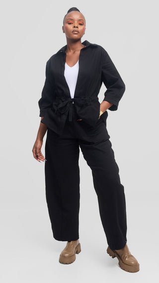 Safari by Vivo Barrel Pants in Cotton - Black