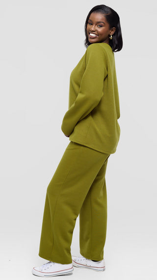 Shiv Shikie X Safari Drawstring Pants in Rib - Olive