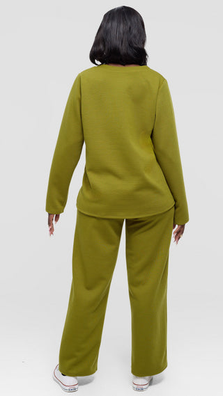 Shiv Shikie X Safari Drawstring Pants in Rib - Olive