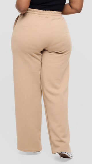 Shiv Shikie X Safari Drawstring Pants in Rib - Light Taupe