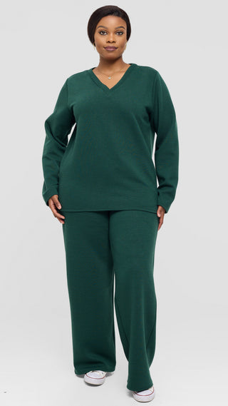 Shiv Shikie X Safari Drawstring Pants in Rib - Dark Green