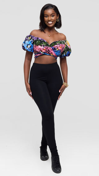 Safari Tafari Wrap Top - Sigi Print