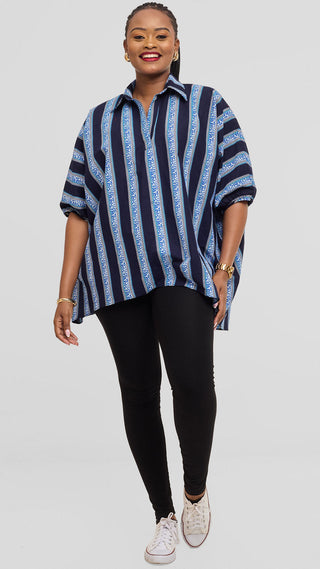 Safari by Vivo Tafari Highlow Top in Kitenge - Lebo Print