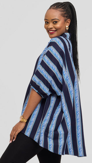 Safari by Vivo Tafari Highlow Top in Kitenge - Lebo Print