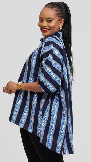 Safari by Vivo Tafari Highlow Top in Kitenge - Lebo Print