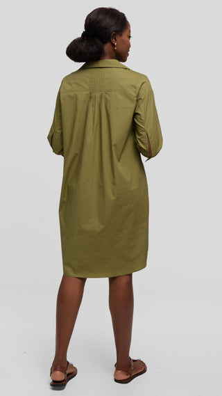 Safari by Vivo Pintuck Shirt Dress in Cotton - Hunters