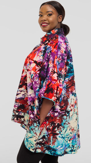 Safari by Vivo Tafari Highlow Top in Kitenge - Mari Print