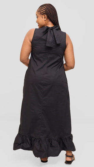 Safari by Vivo Samira Maxi Dress in Cotton - Black