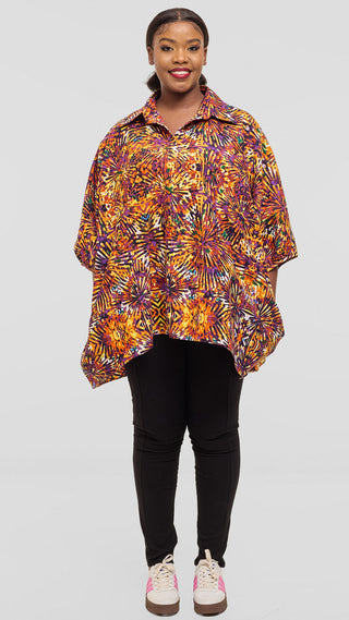 Safari by Vivo Tafari Highlow Top in Kitenge - Feli Print