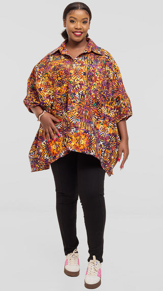 Safari by Vivo Tafari Highlow Top in Kitenge - Feli Print