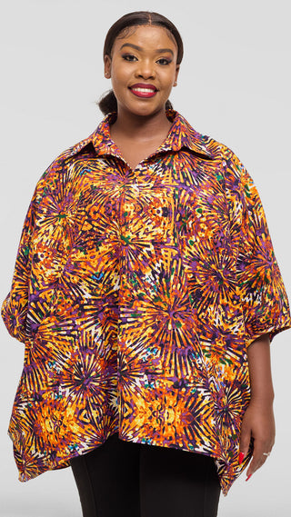 Safari by Vivo Tafari Highlow Top in Kitenge - Feli Print