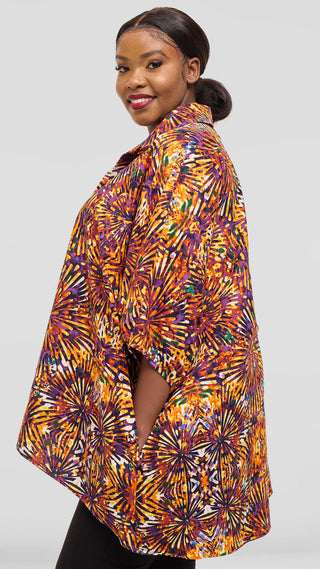 Safari by Vivo Tafari Highlow Top in Kitenge - Feli Print