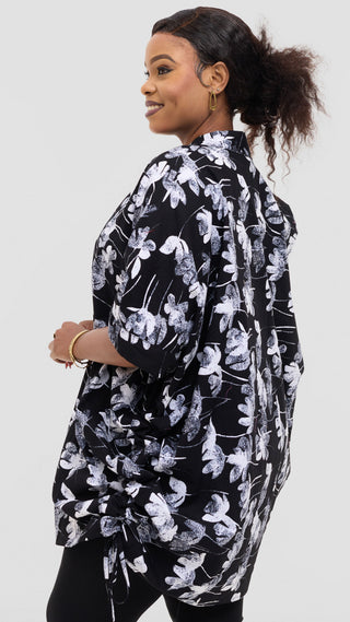 Safari by Vivo Zehra Short Kimono in Kitenge - Udi Print