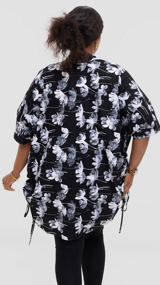 Safari by Vivo Zehra Short Kimono in Kitenge - Udi Print