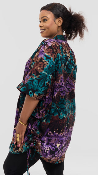 Safari by Vivo Zehra Short Kimono in Kitenge - Vango Print