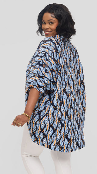 Safari by Vivo Tafari High Low Top in Kitenge - Ngazi Print