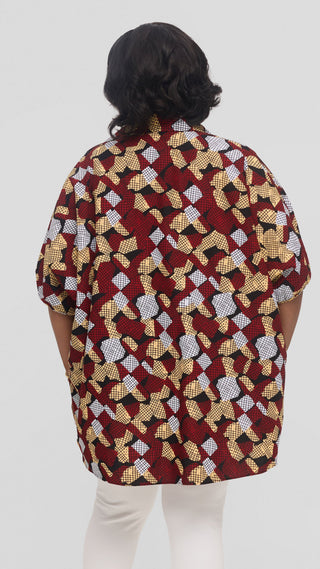 Safari by Vivo Tafari High Low Top in Kitenge - Hatua Print