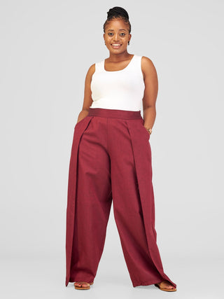 Safari Haya Front Slit Wide Leg Pants -