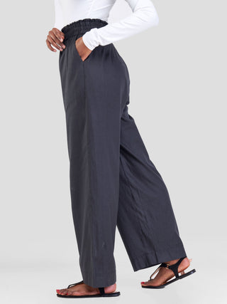 Safari Kikoy Wide Leg Pants -Black
