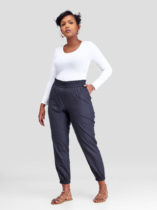 Safari Kikoy Joggers - Black - Shopzetu