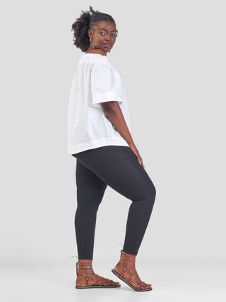 Safari Zene Off Shoulder Top - White - Shopzetu