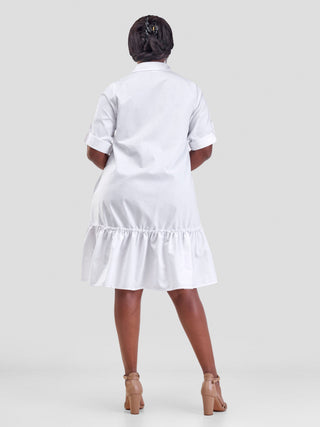Safari Zene Tiered Above Knee Dress -