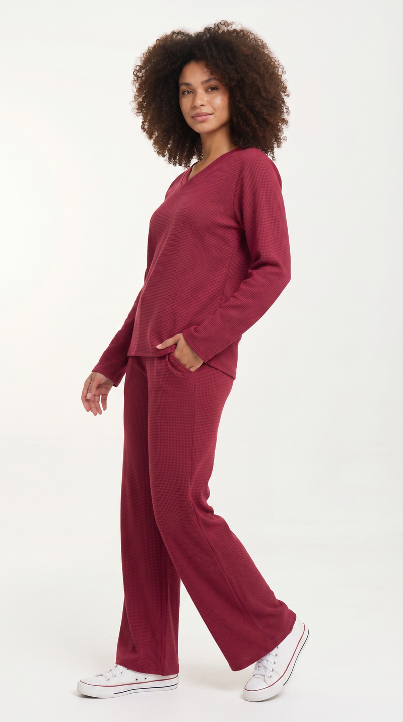 Shiv Shikie X Safari Drawstring Pants in Rib - Mulberry