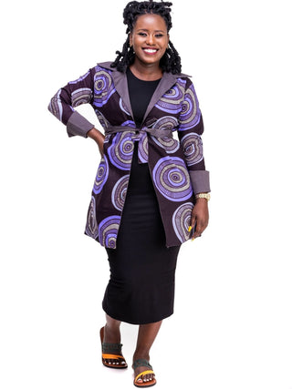 Safari Reversible Shirt Jacket - Grey / Print 2